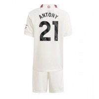 Echipament fotbal Manchester United Antony #21 Tricou Treilea 2023-24 pentru copii maneca scurta (+ Pantaloni scurti)